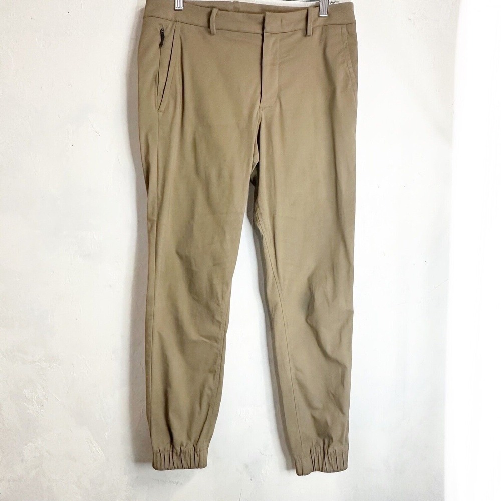 Kit And Ace Navigator Commute Men's Tan Tech Fabric Slim Activewear Pants 32x32